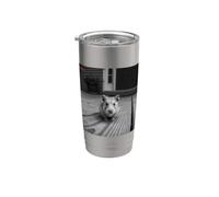 Funny Hamster Sticks Out Tongue On Security Camera Vaso térmico de acero inoxidable de doble pared