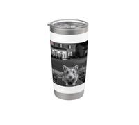 Funny Hamster Sticks Out Tongue On Security Camera Vaso térmico de acero inoxidable de doble pared