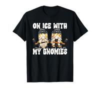 Funny Hanging with My Gnomies On Ice Hockey GNOME Graphic Camiseta