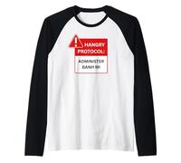 Funny Hangry Protocolo Administrador Banh Mi Sándwich Vietnamita Camiseta Manga Raglan