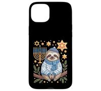Funny Hanukkah Jewish Sloth Menorah Star Dreidel Carcasa para iPhone 15 Plus