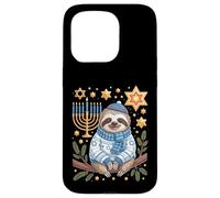 Funny Hanukkah Jewish Sloth Menorah Star Dreidel Carcasa para iPhone 15 Pro