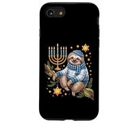 Funny Hanukkah Jewish Sloth Menorah Star Dreidel Carcasa para iPhone SE (2020) / 7/8