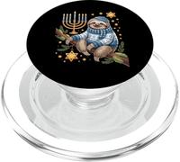 Funny Hanukkah Jewish Sloth Menorah Star Dreidel PopSockets PopGrip para MagSafe