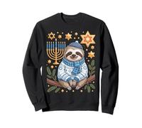 Funny Hanukkah Jewish Sloth Menorah Star Dreidel Sudadera