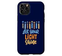 Funny Hanukkah Let Your Light Shine Menorah Adultos Niños Carcasa para iPhone 11 Pro