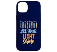 Funny Hanukkah Let Your Light Shine Menorah Adultos Niños Carcasa para iPhone 14 Plus