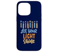 Funny Hanukkah Let Your Light Shine Menorah Adultos Niños Carcasa para iPhone 14 Pro MAX