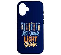 Funny Hanukkah Let Your Light Shine Menorah Adultos Niños Carcasa para iPhone 16