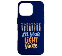 Funny Hanukkah Let Your Light Shine Menorah Adultos Niños Carcasa para iPhone 16 Pro