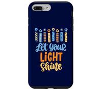 Funny Hanukkah Let Your Light Shine Menorah Adultos Niños Carcasa para iPhone 7 Plus/8 Plus