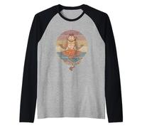 Funny Hanuman es mi Om Boy Dios hindú y Divina vanara Camiseta Manga Raglan