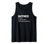 Funny Happiness Noun Definition with Coffee and Good Book Camiseta sin Mangas