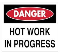 Funny Hard Hat Area Work Happening Here Sign 12x8 Inch