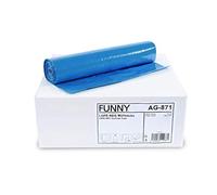 Funny HDPE - Bolsas de basura (250 unidades, 120 L, enrolladas, tipo 60), color azul