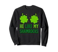 Funny He Likes My Shamrock, She Likes My Leprechaun Couples Sudadera