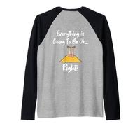 Funny Head In Sand Humor Todo va a Estar Bien Camiseta Manga Raglan