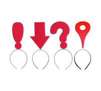 Funny Headbands 4 Pieces Arrowhead - Question Exclamation Location Fashion