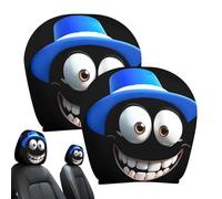 Funny Headrest for Covers Halloween - Universal Stretch Fabric, Resistant Finish, Washable Reusable Material | Decorative Protector for Cars Drivers Passengers Seasonal Holiday Auto Interior