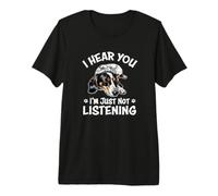 Funny Hear You Not Listening Piebald Dachshund Lover Camiseta Premium