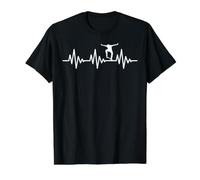 Funny Heartbeat Skater Skateboard Skateboarding Hombres Niños Camiseta gráfica económica, Hombre, Negro, XL