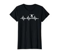 Funny Heartbeat Skater Skateboard Skateboarding Hombres Niños Camiseta gráfica económica, Mujer, Negro, XL