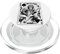 Funny Heavy Metal Mono Guitarrista Guitarrista King of Spades PopSockets PopGrip para MagSafe