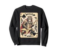 Funny Heavy Metal Mono Guitarrista Guitarrista King of Spades Sudadera