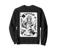 Funny Heavy Metal Mono Guitarrista Guitarrista King of Spades Sudadera