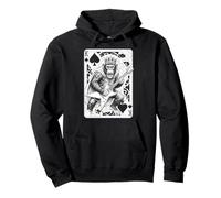 Funny Heavy Metal Mono Guitarrista Guitarrista King of Spades Sudadera con Capucha