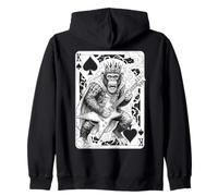 Funny Heavy Metal Mono Guitarrista Guitarrista King of Spades Sudadera con Capucha