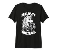Funny Heavy Metal Unicorn Rock Music Band Cantante Músico Camiseta Premium