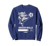 Funny Heifer FÚTBOL Habilidades Cargando Highland Cow Jugar Mujeres Sudadera