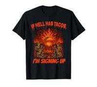 Funny Hell Taco Skeleton Fiesta If Hell Has Tacos Humor Camiseta