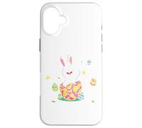 Funny Hello Easter | Lindo Conejo de Pascua | Niños Carcasa para iPhone 16 Plus