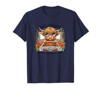 Funny Highland Cow Don't Look Back Retro Camiseta