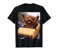 Funny Highland Cow Roller Coaster Meme Silly Graphic Camiseta