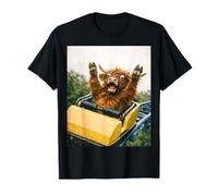 Funny Highland Cow Roller Coaster Meme Silly Graphic Camiseta