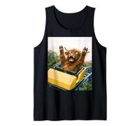 Funny Highland Cow Roller Coaster Meme Silly Graphic Camiseta sin Mangas