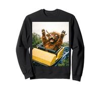 Funny Highland Cow Roller Coaster Meme Silly Graphic Sudadera