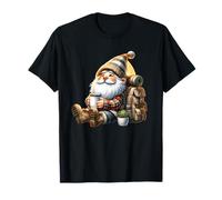 Funny Hiker GNOME Dad with Hiking Coffee Pot For Camping Camiseta