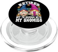 Funny Hiking GNOME Mom & Dad Retired Hiker Retirement Couple PopSockets PopGrip para MagSafe