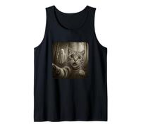 Funny Hilarious Halloween Cat Selfie Spooky Ghost and Cat Camiseta sin Mangas