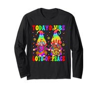 Funny Hippie Quote For Women & Men Cute Hippie Tie Dye GNOME Manga Larga