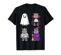Funny Hippo Ghost Witch Zombie Halloween Costume Boys Girls Camiseta