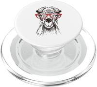 Funny Hipster Nerdy Red Glasses Illustration Camel Lover PopSockets PopGrip para MagSafe