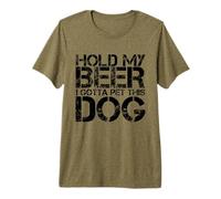 Funny Hold My Beer Pet Dog Lover Perros Cervezas Beber Humor Camiseta Premium