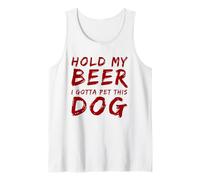 Funny Hold My Beer Pet Dog Lover Perros Cervezas Beber Humor Camiseta sin Mangas