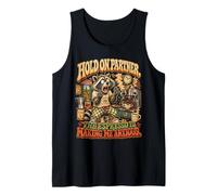 Funny Hold On Partner The Espresso Is Making Me Ansiious Camiseta sin Mangas