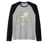 Funny Holding Cigar Drinking Whisky Camiseta para papá Camiseta Manga Raglan
